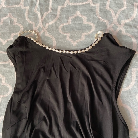 2/$10 Black Maxi Dress with Back Necklace - Picture 4 of 4